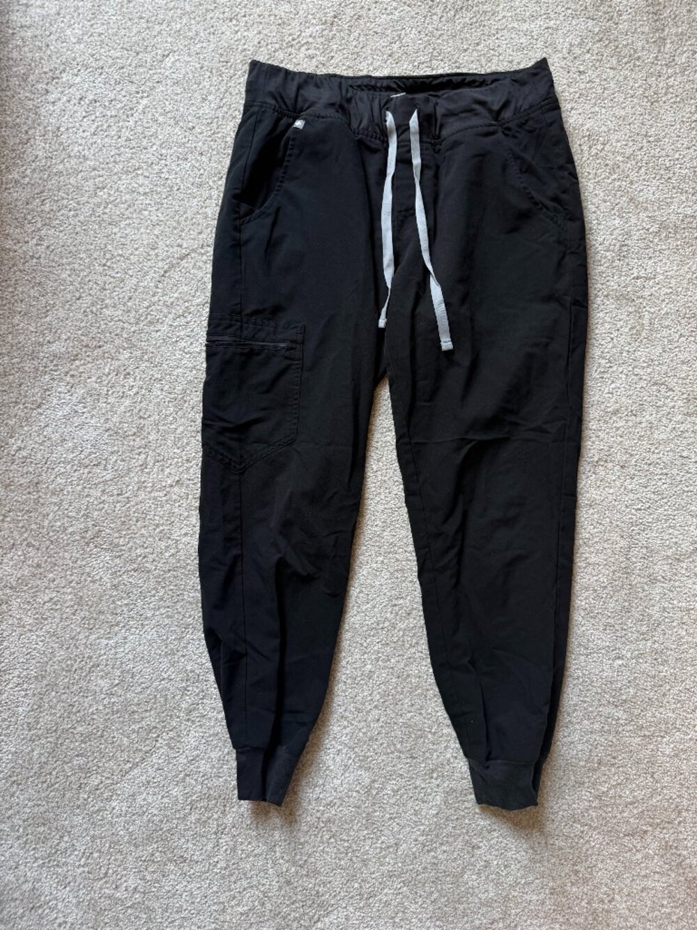 FIGS Zamora Jogger Scrub Pants Black Medium Petite M/P
